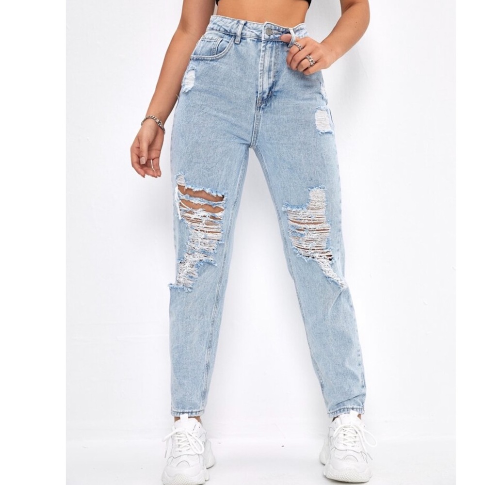 Highwaisted boyfriend jeans